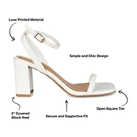 Journee Collection Chasity Womens Round Open Toe Block Heel Pumps