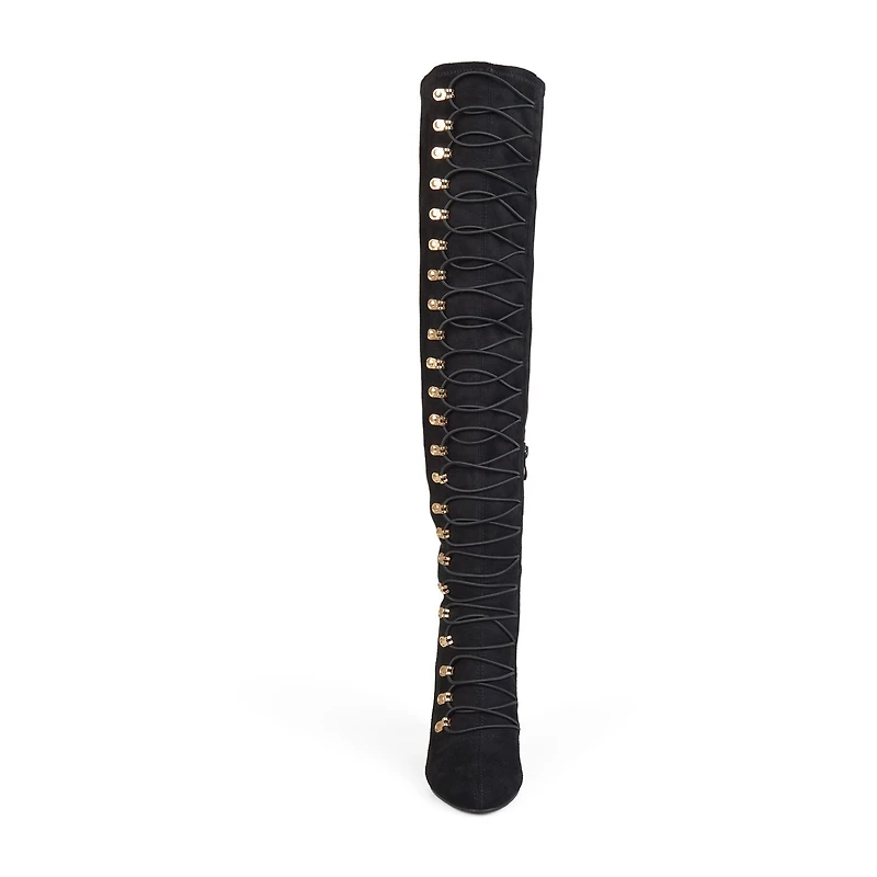 Journee Collection Womens Trill Stiletto Heel Over the Knee Boots