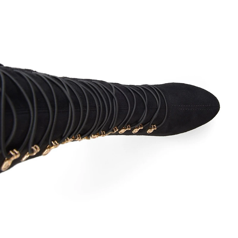 Journee Collection Womens Trill Stiletto Heel Over the Knee Boots