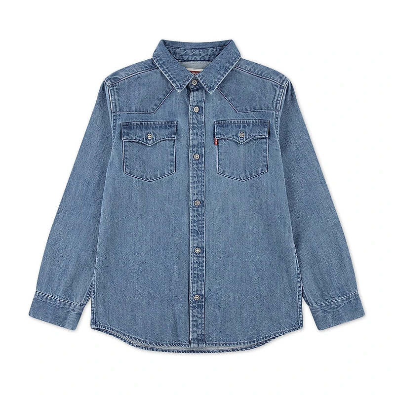 Levi's® Big Kid Boys Long Sleeve Regular Fit Button-Down Shirt