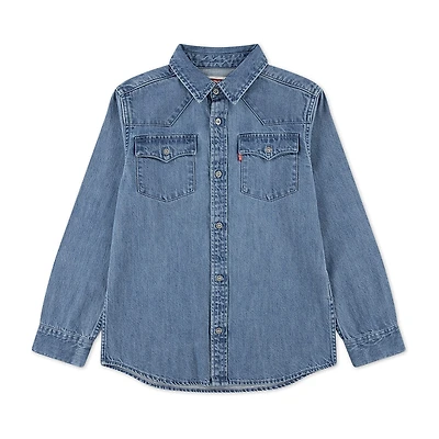 Levi's® Big Kid Boys Long Sleeve Regular Fit Button-Down Shirt