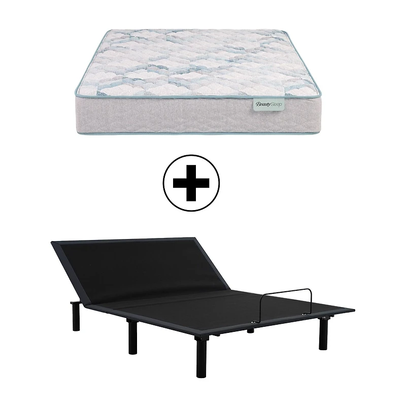 BeautySleep Dream Weaver 11.5" Firm Tight Top - Mattress + Adjustable Base