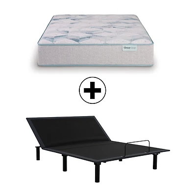 BeautySleep Dream Weaver 13.75" Plush Tight Top - Mattress + Adjustable Base