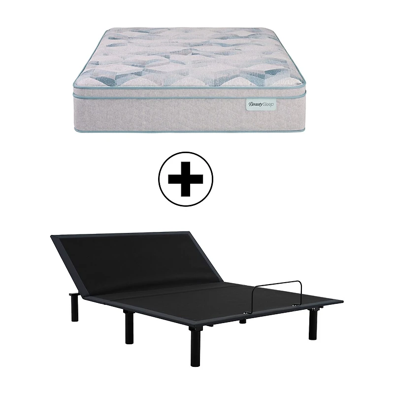 BeautySleep Dream Weaver 14.25" Ultra Plush Pillow Top - Mattress + Adjustable Base