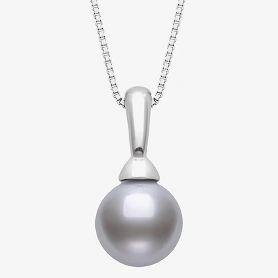 Womens Cultured Freshwater Pearl Sterling Silver Ball 18 Inch Pendant Necklace