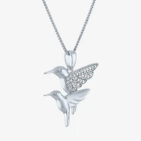 Hummingbird (Gh / Si2 I1) Womens 1/10 CT. T.W. Lab Grown White Diamond Sterling Silver 18 Inch Pendant Necklace