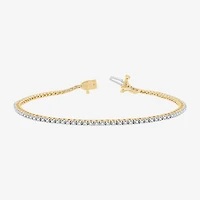 (G / Si1-Si2) Womens 1 CT. T.W. Lab Grown White Diamond Sterling Silver 7.5 Inch Tennis Bracelet