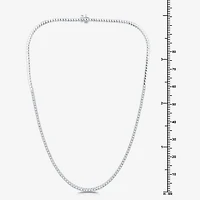 (G / Si1-Si2) Womens 3 CT.T.W. Lab Grown White Diamond Sterling Silver 18 Inch Tennis Necklace
