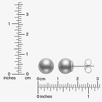 Cultured Freshwater Pearl Sterling Silver 8mm Ball Stud Earrings