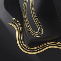 Unisex Adult 14K Gold 18 Inch Link Chain Necklace
