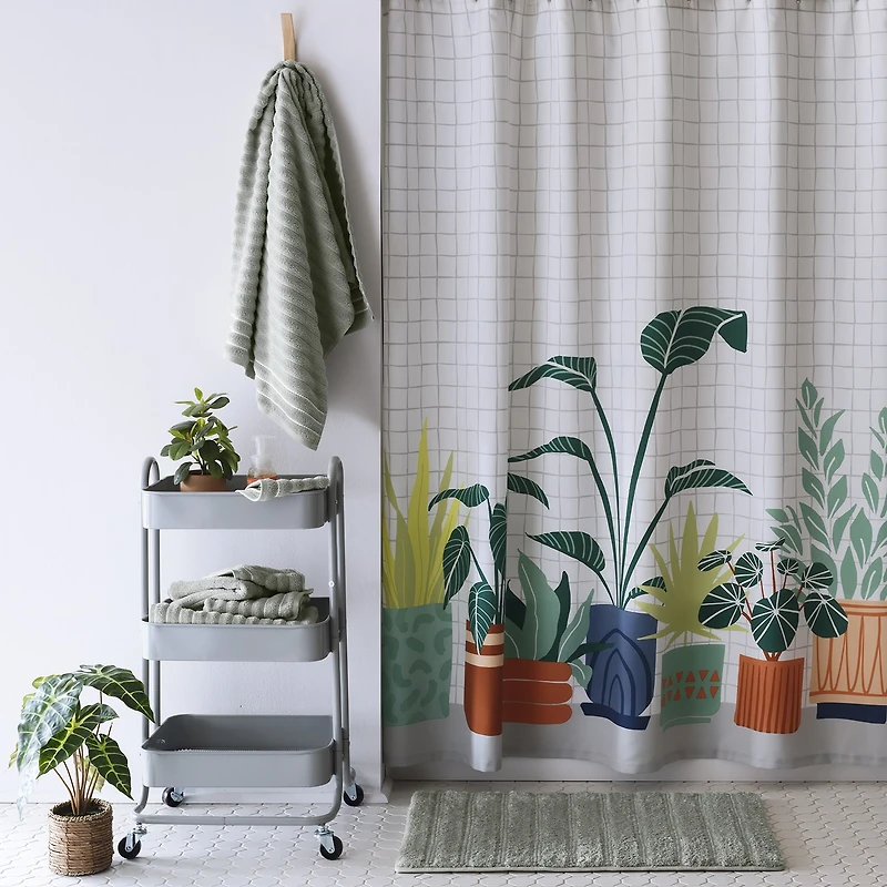 Home Expressions Potted Plant Shower Curtain