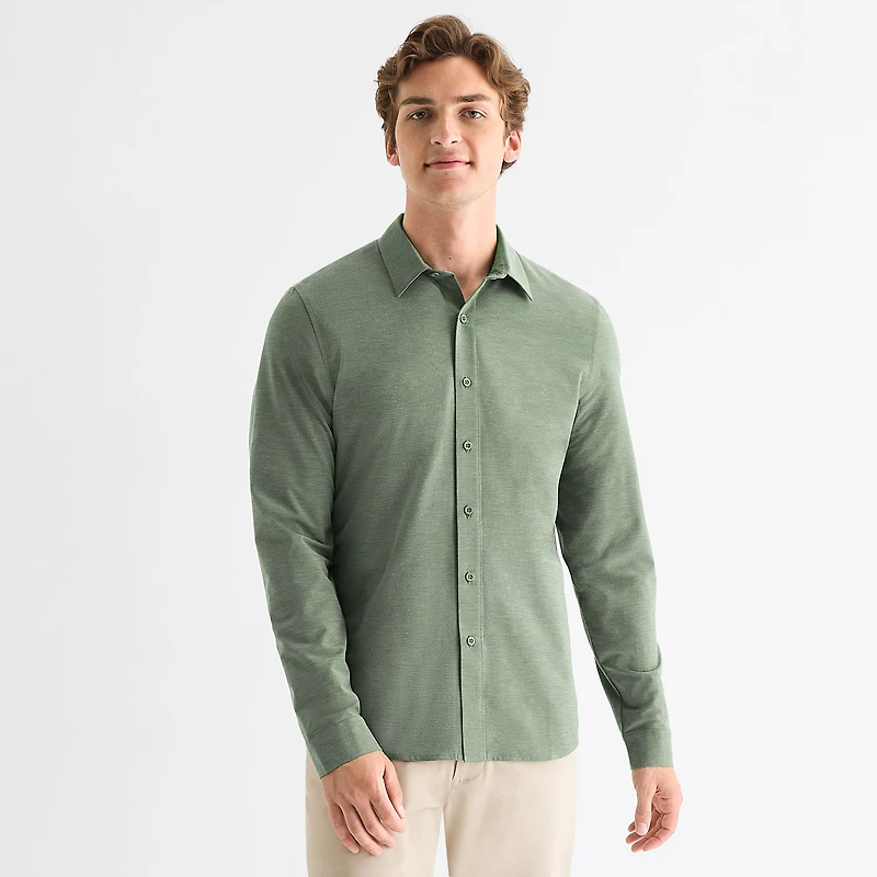 Stylus Mens Long Sleeve Regular Fit Button-Down Shirt