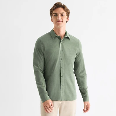 Stylus Mens Long Sleeve Regular Fit Button-Down Shirt