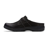 Clarks Carleigh Womens Round Closed Toe Mules-Wide Width