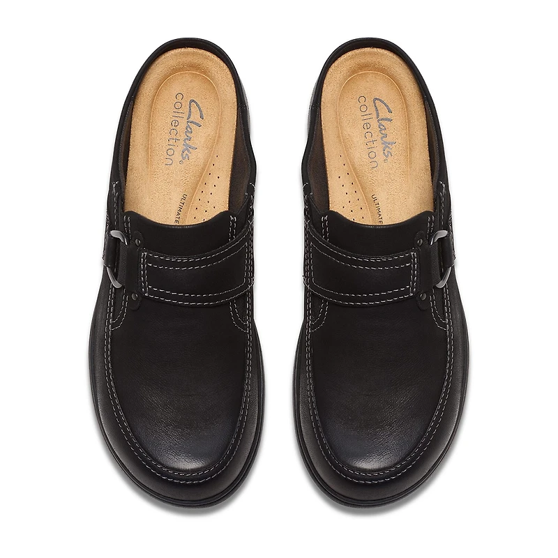 Clarks Carleigh Womens Round Closed Toe Mules-Wide Width