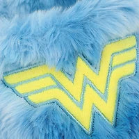 Womens Wonder Woman Faux Fur Trim Slip-On Slippers