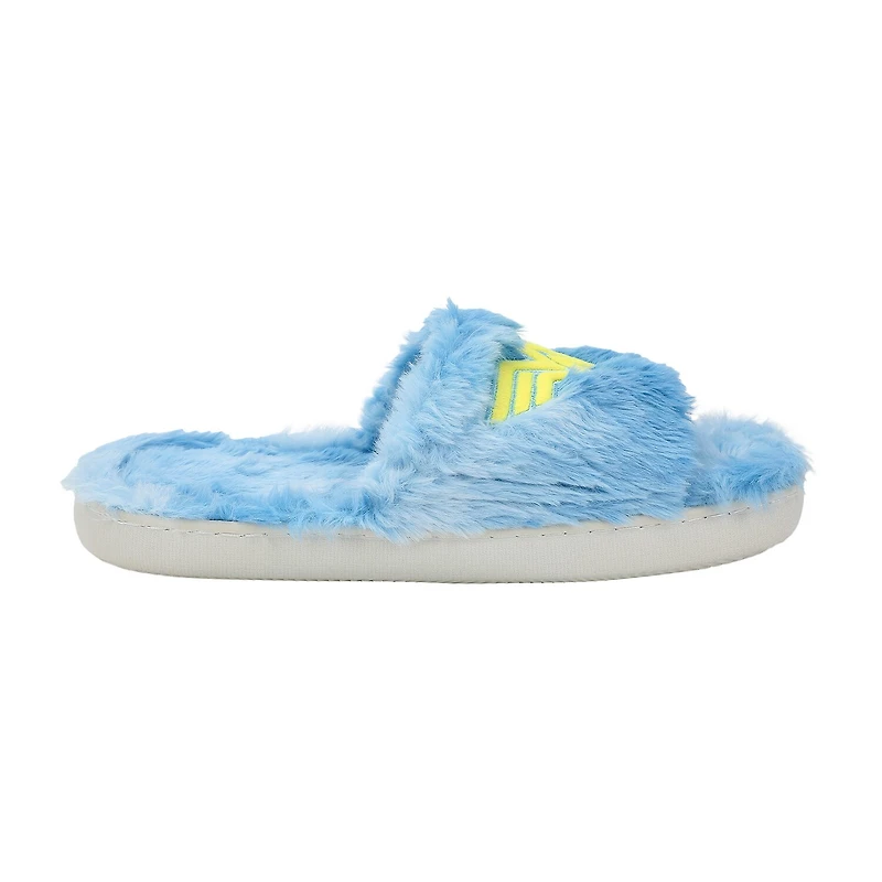 Womens Wonder Woman Faux Fur Trim Slip-On Slippers