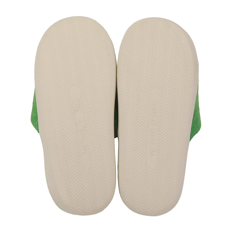 Keroppi Womens Hello Kitty Faux Fur Trim Slip-On Slippers