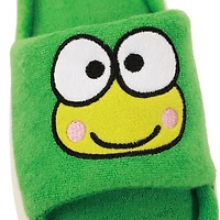 Keroppi Womens Hello Kitty Faux Fur Trim Slip-On Slippers