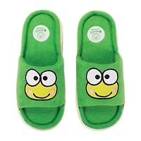 Keroppi Womens Hello Kitty Faux Fur Trim Slip-On Slippers