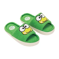 Keroppi Womens Hello Kitty Faux Fur Trim Slip-On Slippers