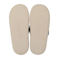 Womens Kuromi Faux Fur Trim Slip-On Slippers