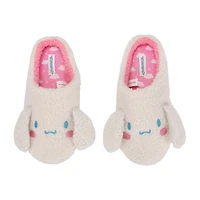Womens Cinnamoroll Faux Fur Trim Slip-On Slippers