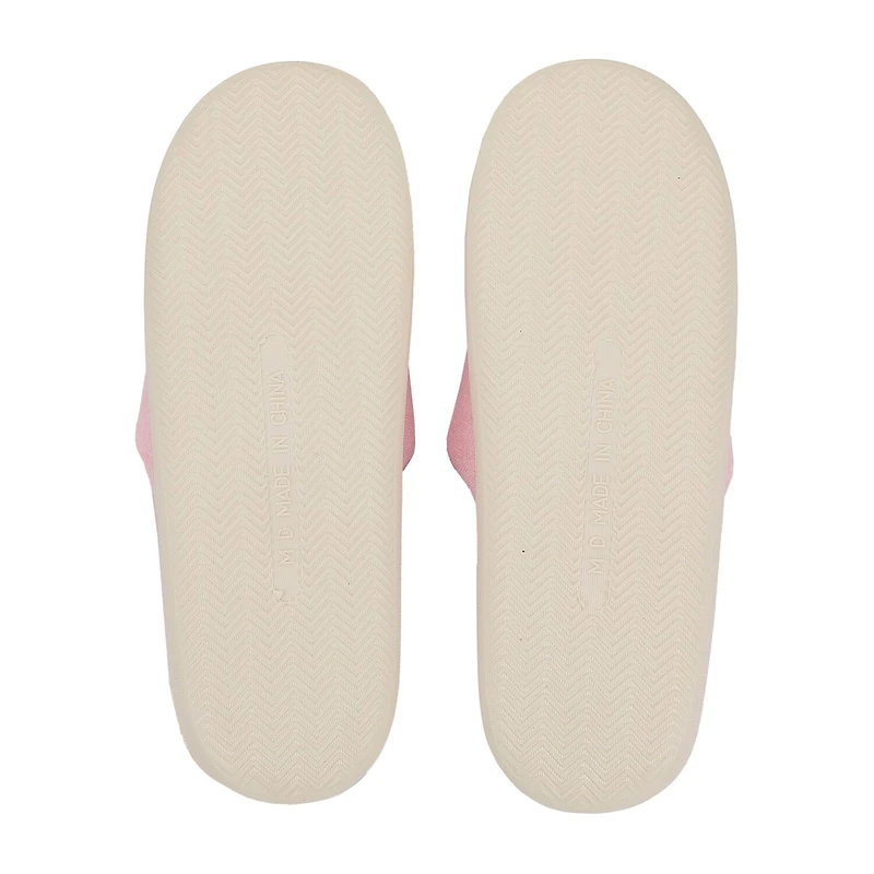 Womens Hello Kitty Faux Fur Trim Slip-On Slippers
