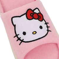 Womens Hello Kitty Faux Fur Trim Slip-On Slippers