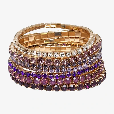 Bijoux Bar Womens Glass Stretch Bracelet