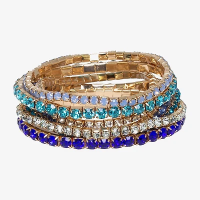 Bijoux Bar Womens Glass Stretch Bracelet