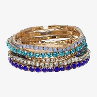Bijoux Bar Womens Glass Stretch Bracelet