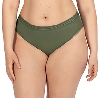 Curvy Couture Sheer Mesh High Cut Brief