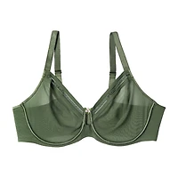Curvy Couture Sheer Mesh Unlined Underwire Bra - 1634