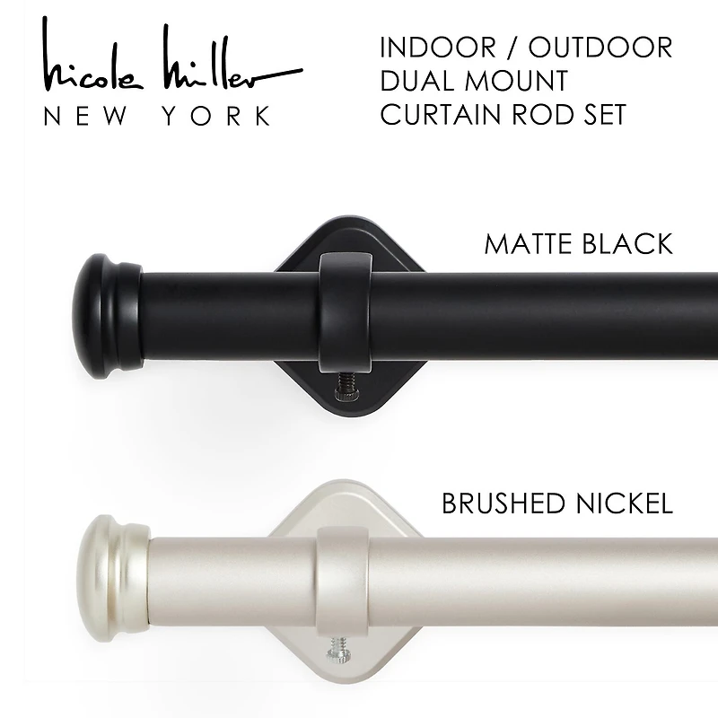Nicole Miller Patio Country 1 Adjustable Curtain Rod