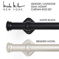 Nicole Miller Patio Country 1 Adjustable Curtain Rod