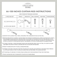 Exclusive Home Curtains Rope Knots 1 IN Adjustable Curtain Rod
