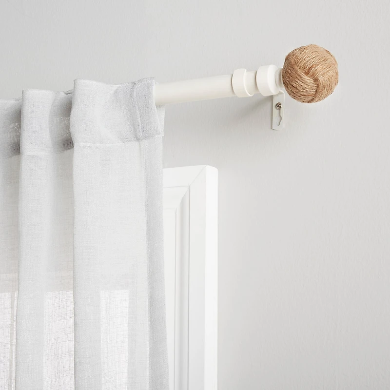 Exclusive Home Curtains Rope Knots 1 IN Adjustable Curtain Rod