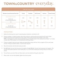 Town And Country Modern Rounded Cap 1 Adjustable Curtain Rod