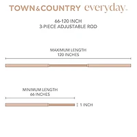 Town And Country Modern Rounded Cap 1 Adjustable Curtain Rod