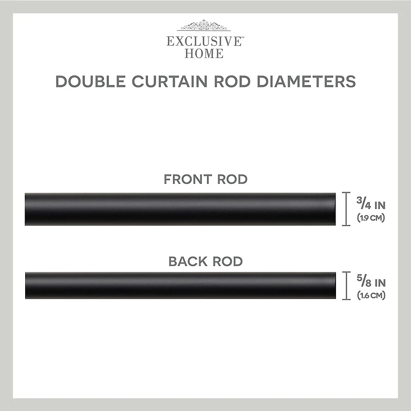 Exclusive Home Curtains Topper/Topper Double Curtain Rod