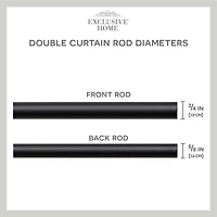 Exclusive Home Curtains Topper/Topper Double Curtain Rod