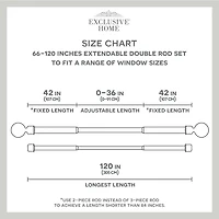Exclusive Home Curtains Topper/Topper Double Curtain Rod