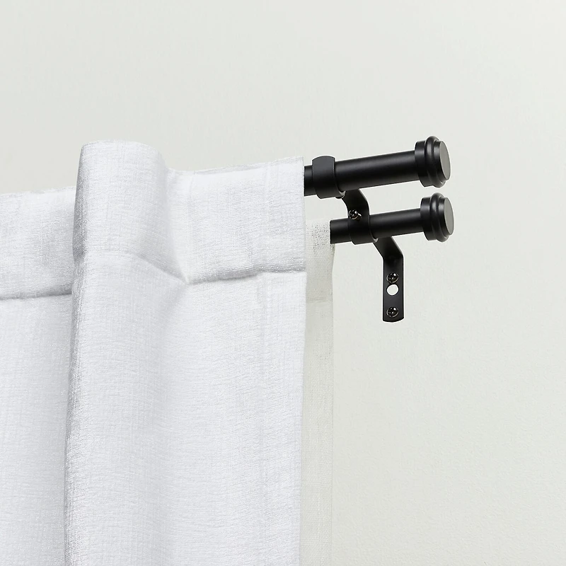Exclusive Home Curtains Topper/Topper Double Curtain Rod
