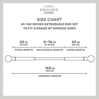 Exclusive Home Curtains Napoleon 1 Adjustable Curtain Rod