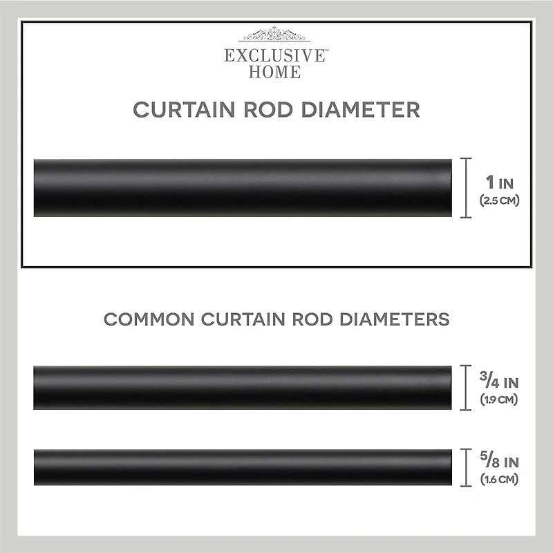 Exclusive Home Curtains Napoleon 1 Adjustable Curtain Rod