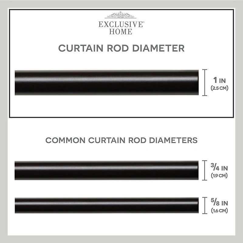 Exclusive Home Curtains Napoleon 1 IN Adjustable Curtain Rod