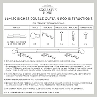 Exclusive Home Curtains Prism/Topper Double Double Curtain Rod