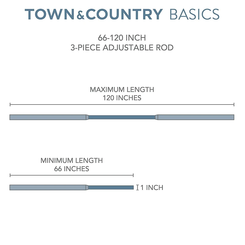 Town And Country Modern Sphere 1 Adjustable Curtain Rod