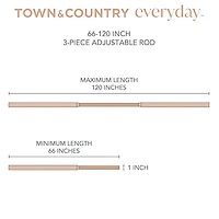 Town And Country Smooth Edge Cylinder 1 Adjustable Curtain Rod